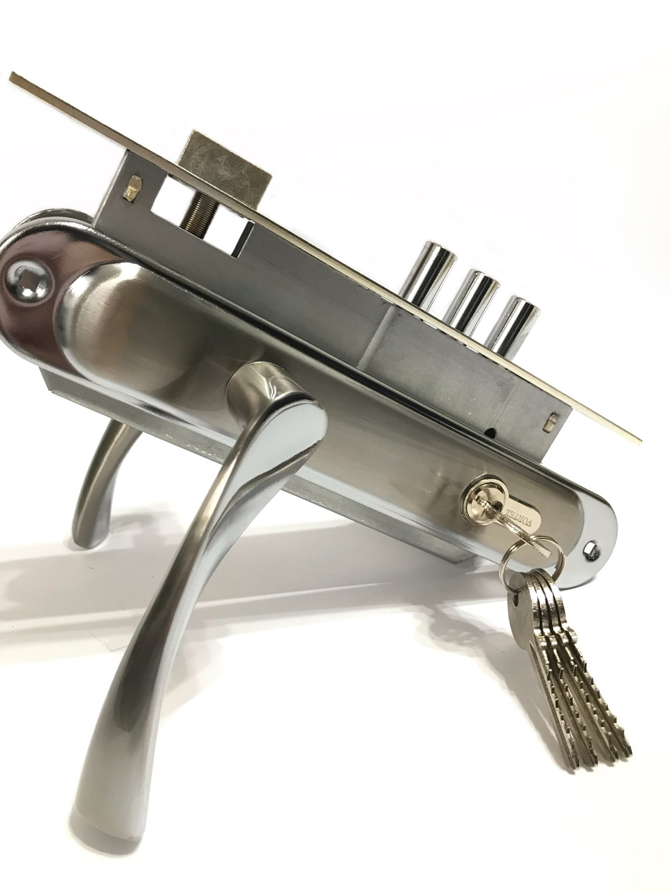 Замок Врезной для Входных Дверей с Ручками UNILOCK 85100 CP — Купить ...