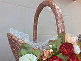 Великодній кошик з декором.Пасхальная корзина. Великодній декор. Кошик для пасти., фото 5