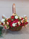 Великодній кошик з декором.Пасхальная корзина. Великодній декор. Кошик для пасти., фото 2