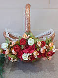 Великодній кошик з декором.Пасхальная корзина. Великодній декор. Кошик для пасти., фото 7