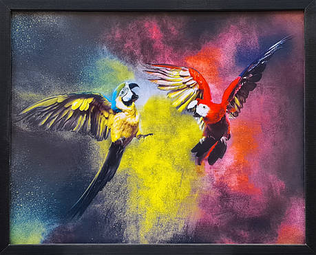 Фотокартина в дерев'яній рамі Parrots 1 40х50 см POS-4050-186, фото 1