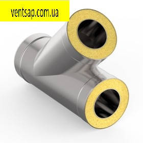 Трійник сендвіч 45 градусів для димоходу