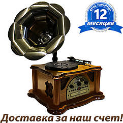 Програвач вінілу в стилі ретро Грамофон Daklin "Сінатра", дерево, дуб (11104-T02)