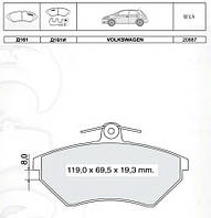 Тормозные колодки Audi перед.