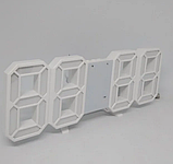 Годинники настільні LY 1089 з білою підсвіткою, білі, фото 2