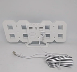 Годинники настільні LY 1089 з білою підсвіткою, білі, фото 3