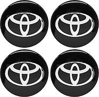 Наклейки на диски Toyota 56mm (4 шт) - Black