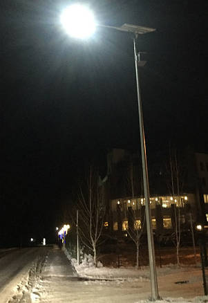 Монтаж автономного освещения ул.Курортная,г.Святогорск. Декабрь 2019 год