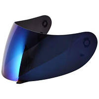 Визор (Стекло) для шлемов AGV K4 зеркальный (синий)