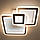 СВЕТОДИОДНИЙ СВЕТИЛЬНИК-ЛЮСТРА З ПУЛЬТОМ ДУ LUMINARIA TRIPLEX SQUARE 124W S700/600 WHITE/WHITE 220V IP44, фото 4