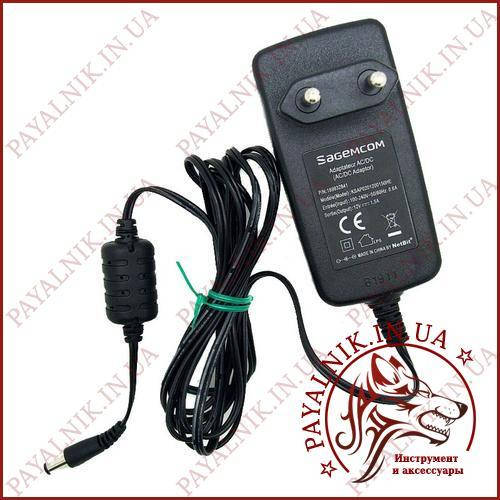 Купить Блок питания Sagemcom DC 12v 1,5a (штекер 5.5/2.5мм) Розетка ...