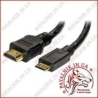 Кабель HDMI - mini HDMI 1.5м v1.4 (тонкий) Стандарт