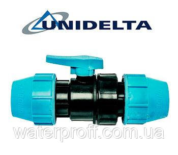 Кран кульовий 40 затискний Unidelta