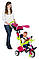 Детский металлический велосипед 3 в 1 Baby Driver (3-колесный, до 50 кг), Smoby, розово-зеленый 10м+ (741201), фото 4