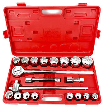 Набір головок та комплектуючих LEX 21 шт 12 гр 3/4" (19 - 50 мм)