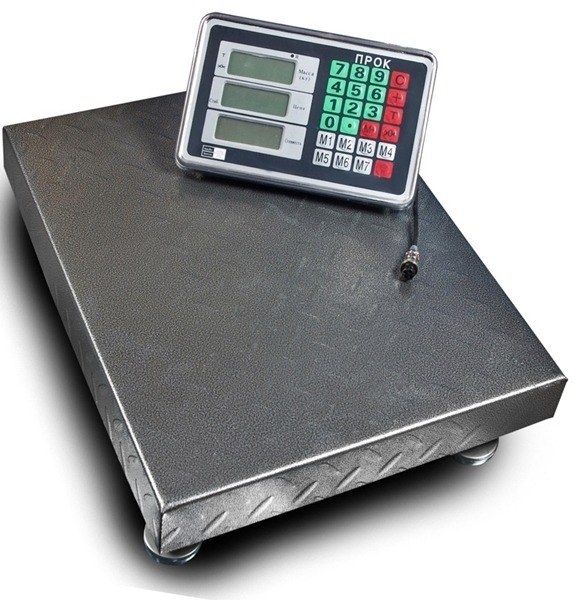 Ваги підлогові торгові провідні ПРОК ВТ-300-Р3 (300 кг, 450*600)