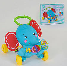 68112 Каталка-ходунки музична "Слон" підсвічування, звуки, мелодії, в коробці