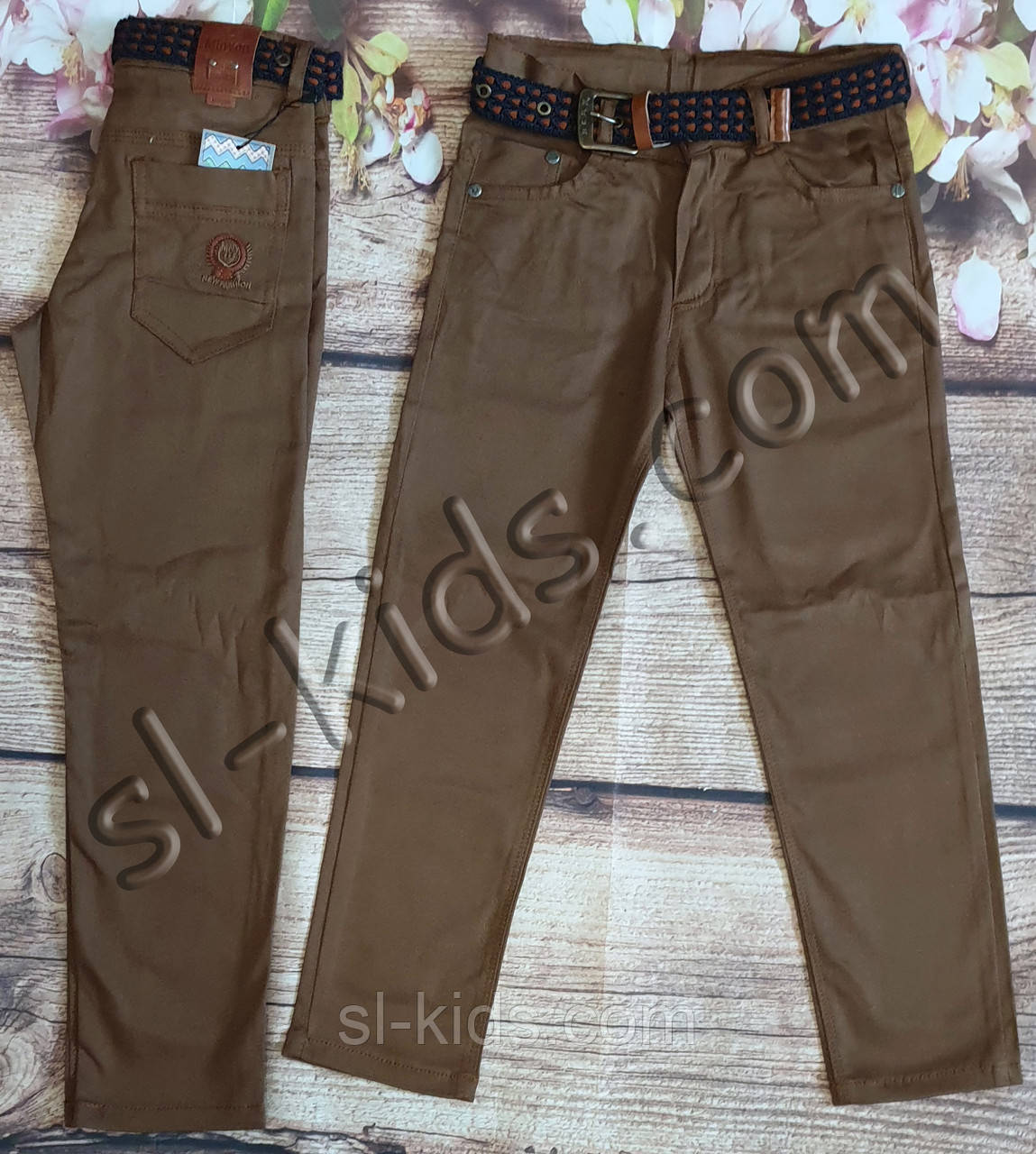 Яркие штаны, джинсы для мальчика 3-7 лет(коричневые) опт пр.Турция - фото 1 - id-p1140689998