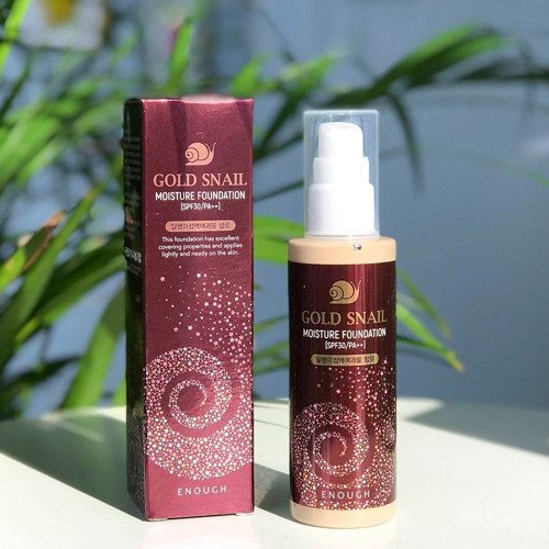 Тональний крем зволожуючий з муцином равлика Enough Gold Snail Moisture Foundation SPF30 100 мл, фото 1