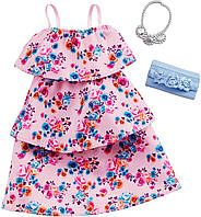 Одежда для кукол Барби Barbie Pink Floral Dress Fashion Pack GHW80