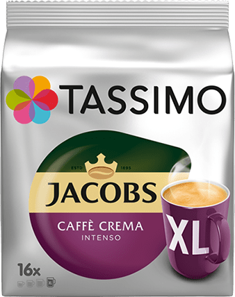 Кава в капсулах Tassimo Jacobs Caffe Crema Intenso XL 16 порцій. Німеччина (Тассімо)