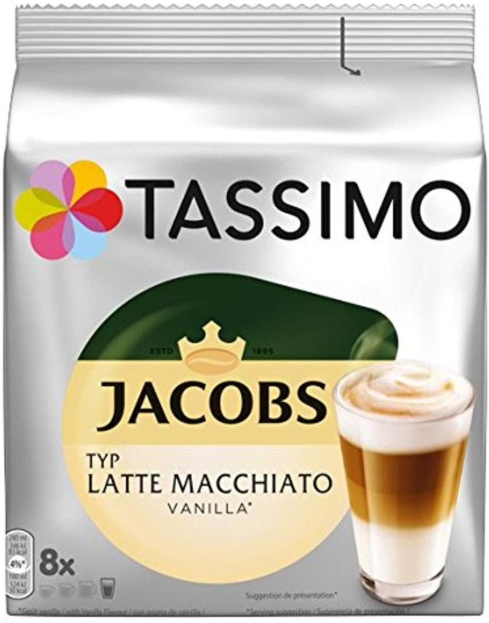 Кава в капсулах Tassimo Jacobs Latte Macchiato Vanilla 16 капсул 8 порц Німеччина Тассімо