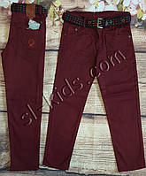 Яркие штаны,джинсы для мальчика 8-12 лет(бордо) розн пр.Турция