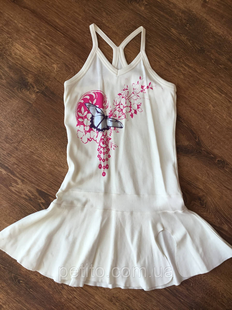 Літнє плаття для дівчинки на бретелях, фото 1