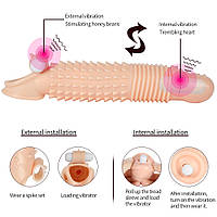 Насадка на член с вибро пулей, удлиняющая насадка, многоразовый презерватив