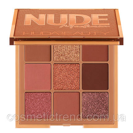 Huda Beauty Obsessions Medium Nude Eyeshadow Palette Палетка тіней (9 кольорів) уцінка!, фото 1