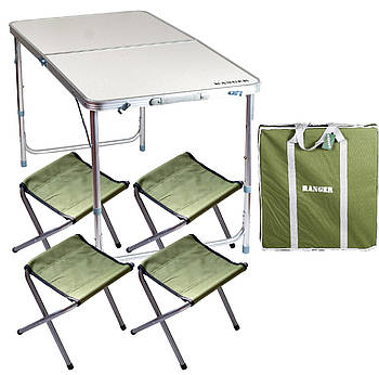 Складаний стіл зі стільцями для відпочинку на природі Ranger