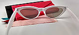Сонцезахисні окуляри Селін Діон 8301 C5 котяче око колір оправи білий глянцевий, сірі лінзи, фото 5