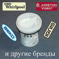 Фильтр сливного насоса "C00141034" для стиральной машины Indesit, Ariston, Whirlpool и ...