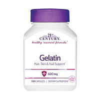 Препарат для суставов и связок 21st Century Gelatin 600 mg, 100 капсул