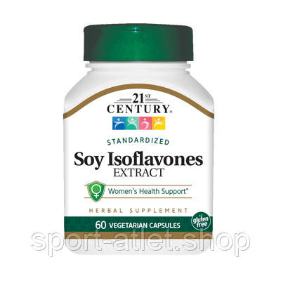 Натуральна домішка 21st Century Soy Isoflavones Extract, 60 вегакапсул