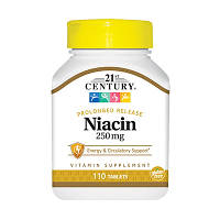 Витамины и минералы 21st Century Niacin 250 mg, 110 таблеток