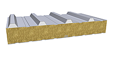 Покрівельні сендвіч-панелі з наповнювачем з мінеральної вати 150 мм, фото 2
