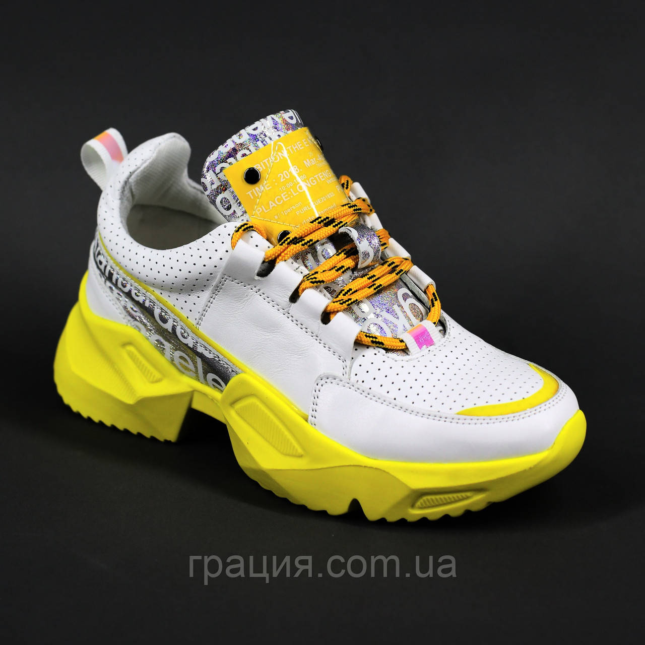 Женские Кроссовки Модные на Платформе Из Натуральной Кожи — Купить ...