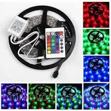 Кольорова світлодіодна LED стрічка 5050 + контролер + адаптер + пульт RGB 5 м повний комплект, фото 1