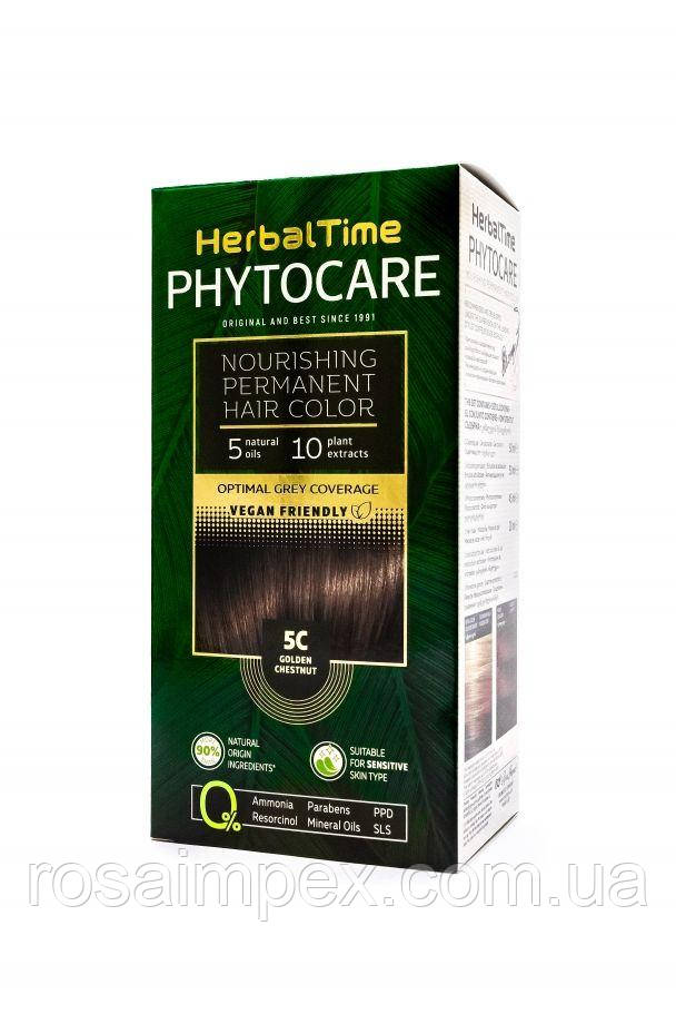 5С Золотистий каштан Стійка фарба для живлення волосся Herbal Time PHYTOCARE