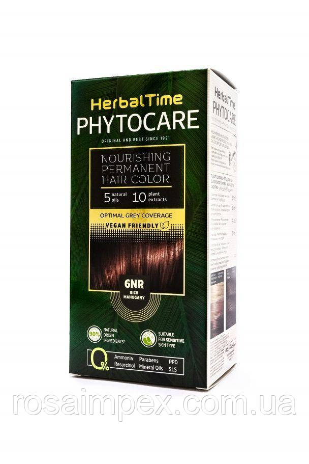 6NR Насичений махагон Стійка фарба для живлення волосся Herbal Time PHYTOCARE