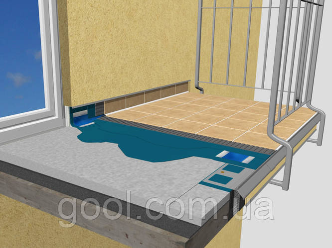 Купить Карниз капельник отлив для открытого балкона и террасы под ...