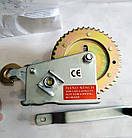 Лебідка ручна тросова Gear winch TRT1201C 2000 LBS, 900кг, 10м, гак, фото 6