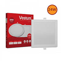 Світильник LED врізний квадратний світлодіодний Vestum 24 W 6000 K 220V