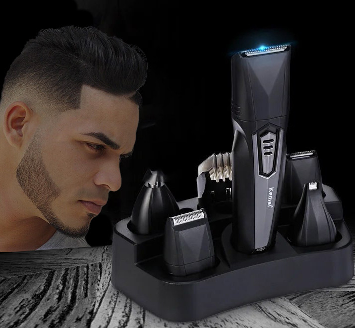 Машинка для стрижки волосся тример 8 в 1 Kemei KM-640 Super, фото 1