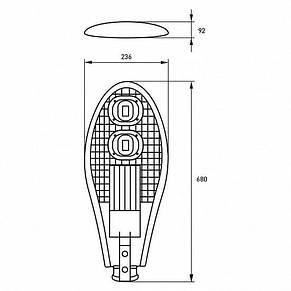 Світильник світлодіодний консольний EUROLAMP COB 100W, фото 2