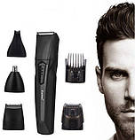 Машинка для стрижки волосся тример 8 в 1 Kemei KM-640 Super, фото 9