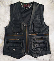 Жилет GENUINE LEATHER для байкерів і рокерів 03197