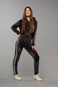 Турецький дитячий велюровий спортивний костюм для дівчинки підлітка Nicole Сірий Туреччина на весну осінь літо