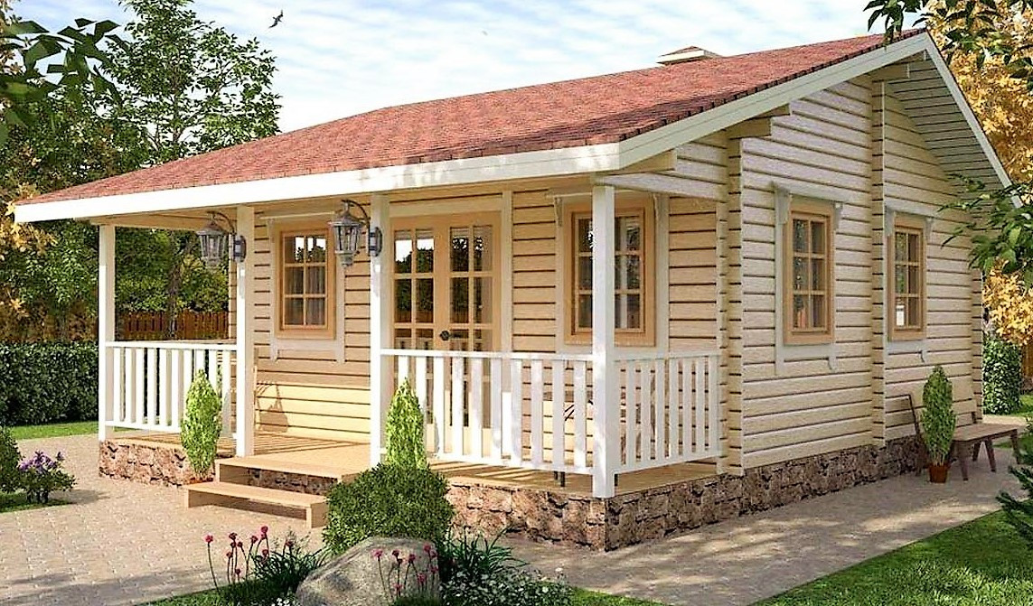 Баня дерев'яна з профільованого бруса 6х7